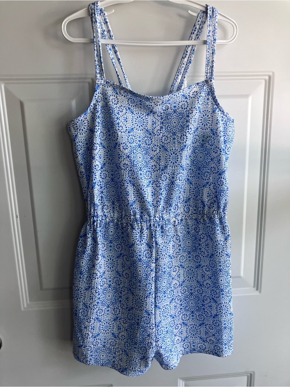 Primark blue white tank romper size 11 12